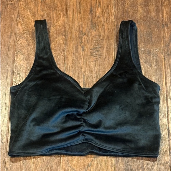 Large Gilly Hicks Midnight Velvet Crop Top - Picture 1 of 8